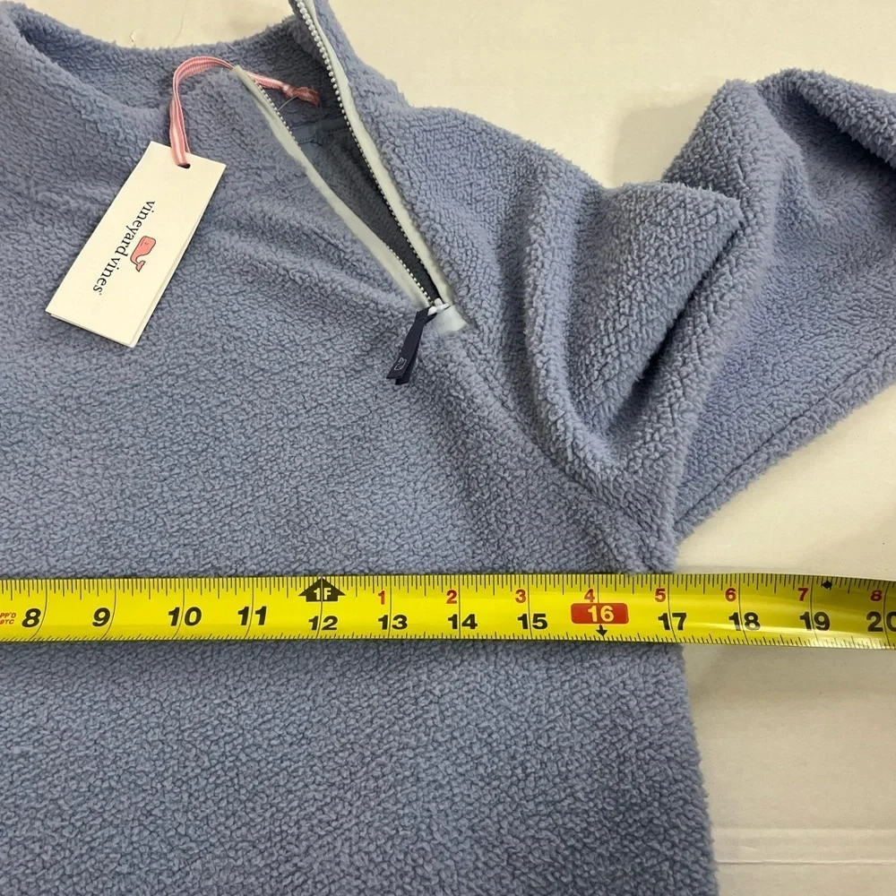 Vineyard Vines Girls Mock Neck Fuzzy Raglan Dress Blue Size XL 16 New with Tags